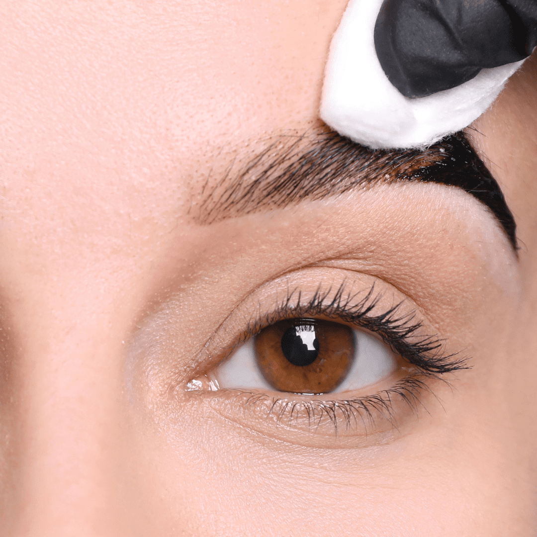 Defined and enhanced brows following a tinting treatment, part of our eyes and brows services in Kent at River Cottage Beauty Salon in Hamstreet.